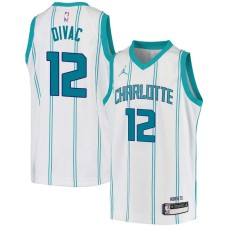 Charlotte Hornets #12 Vlade Divac Jersey -White